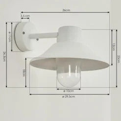 hofstein Applique murale d'extérieur Pumiri LED Blanc, 1 lumière