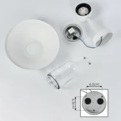 hofstein Applique murale d'extérieur Pumiri LED Blanc, 1 lumière