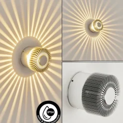 hofstein Applique murale d'extérieur Vilches LED Aluminium, Argenté, 1 lumière