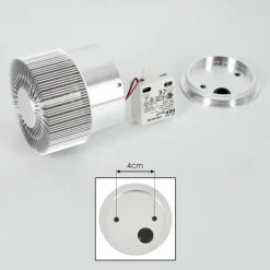 hofstein Applique murale d'extérieur Vilches LED Aluminium, Argenté, 1 lumière