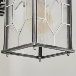 Luminaires Rustiques-hofstein Applique murale d'extérieur Talca Noir, Argenté, 1 lumière