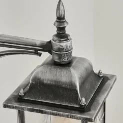 Luminaires Rustiques-hofstein Applique murale d'extérieur Talca Noir, Argenté, 1 lumière