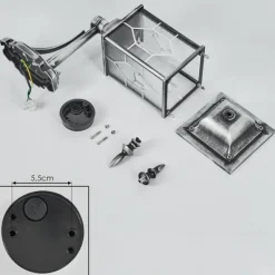 Luminaires Rustiques-hofstein Applique murale d'extérieur Talca Noir, Argenté, 1 lumière