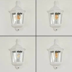 Luminaires Rustiques-hofstein Applique murale d'extérieur Woocoo Blanc, 1 lumière