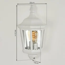 Luminaires Rustiques-hofstein Applique murale d'extérieur Woocoo Blanc, 1 lumière