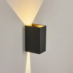 hofstein Applique murale d'extérieur Hoods LED Anthracite, 2 lumières