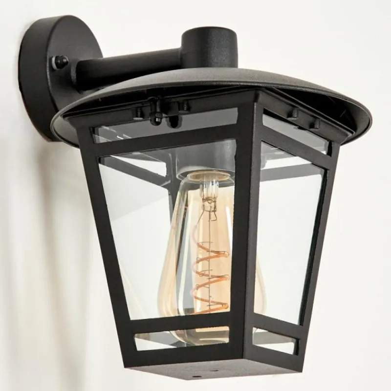 hofstein Applique murale d'extérieur Ausipar Noir, 1 lumière