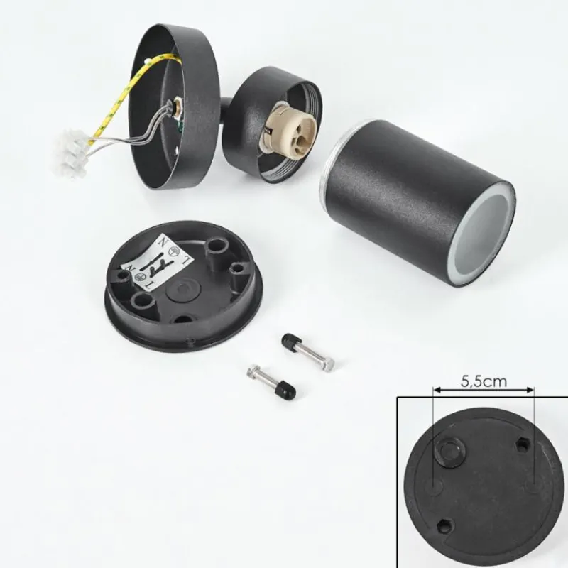 hofstein Applique murale d'extérieur Bessiebelle Noir, 1 lumière