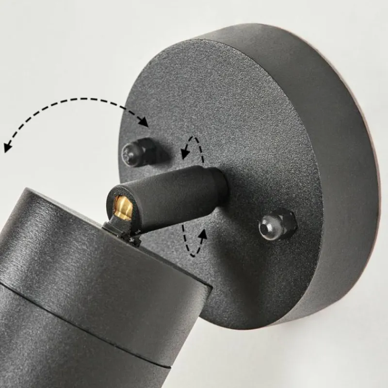 hofstein Applique murale d'extérieur Bessiebelle Noir, 1 lumière