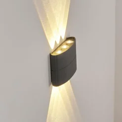 hofstein Applique murale d'extérieur Trapatrapa LED Anthracite, 6 lumières