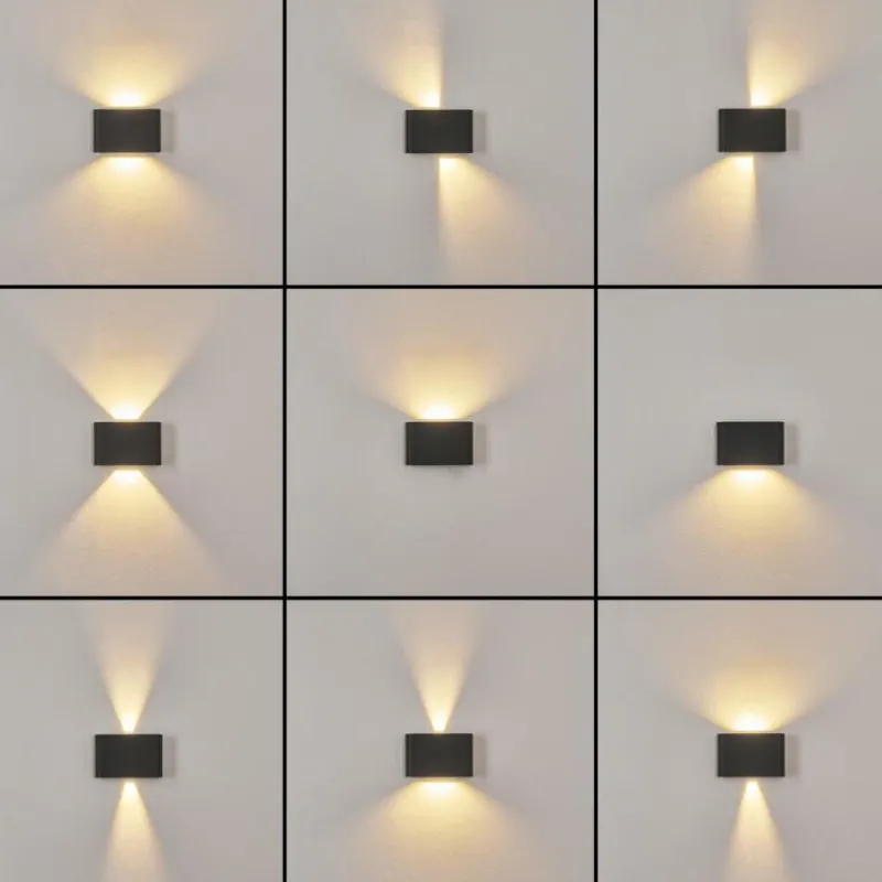 hofstein Applique murale d'extérieur Trapatrapa LED Anthracite, 2 lumières