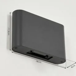 hofstein Applique murale d'extérieur Trapatrapa LED Anthracite, 2 lumières