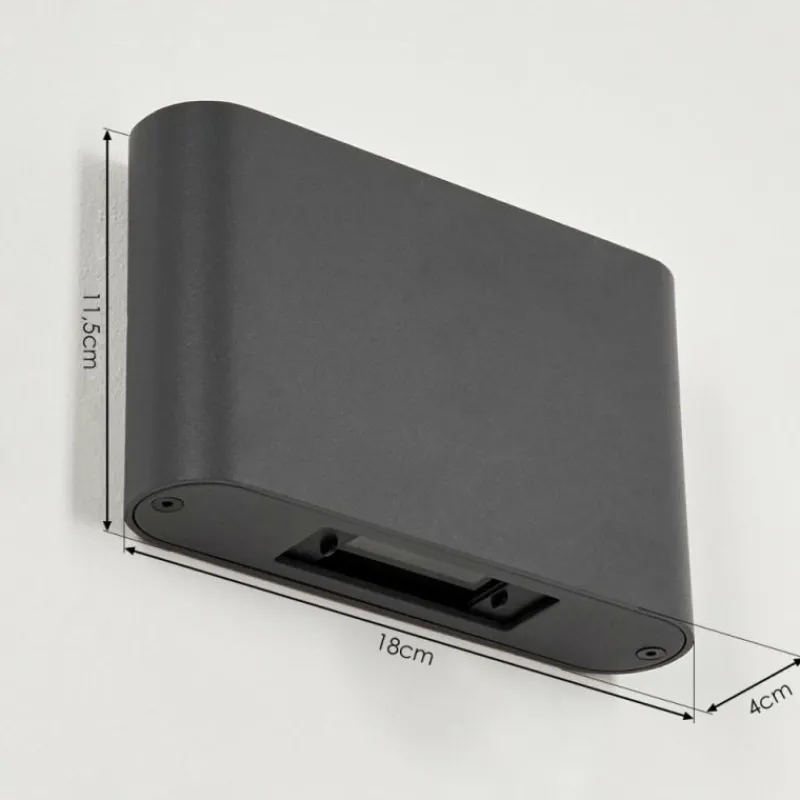 hofstein Applique murale d'extérieur Trapatrapa LED Anthracite, 2 lumières