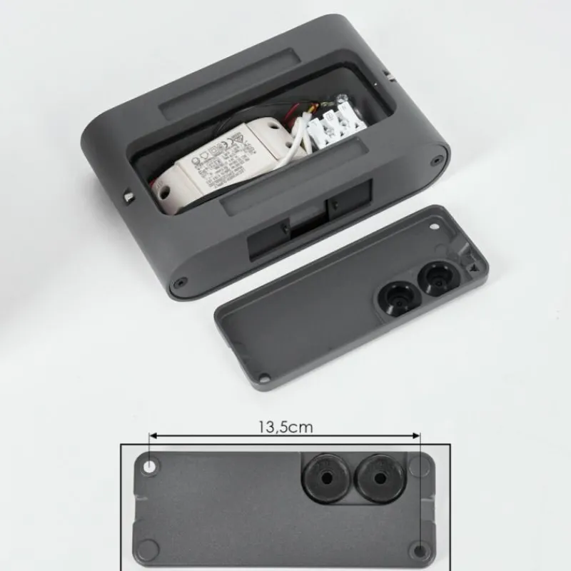 hofstein Applique murale d'extérieur Trapatrapa LED Anthracite, 2 lumières