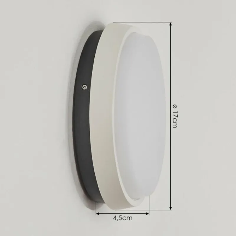 hofstein Applique murale d'extérieur Centinela LED Anthracite, Blanc, 1 lumière