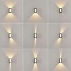 hofstein Applique murale d'extérieur Hoods LED Anthracite, 3 lumières