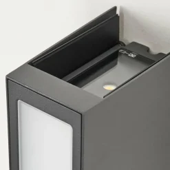 hofstein Applique murale d'extérieur Hoods LED Anthracite, 3 lumières