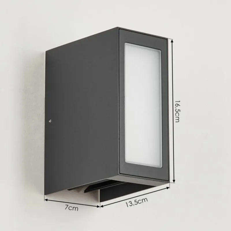 hofstein Applique murale d'extérieur Hoods LED Anthracite, 3 lumières