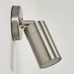 hofstein Applique murale d'extérieur Bessiebelle Acier inoxydable, Blanc, 1 lumière