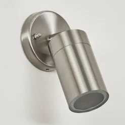 hofstein Applique murale d'extérieur Bessiebelle Acier inoxydable, Blanc, 1 lumière