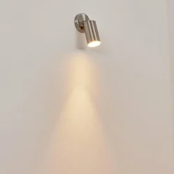 hofstein Applique murale d'extérieur Bessiebelle Acier inoxydable, Blanc, 1 lumière