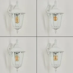 Luminaires Rustiques-hofstein Applique murale d'extérieur Pamputa Blanc, 1 lumière