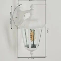 Luminaires Rustiques-hofstein Applique murale d'extérieur Pamputa Blanc, 1 lumière