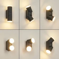 hofstein Applique murale d'extérieur Hoods LED Anthracite, Blanc, 1 lumière