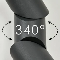 hofstein Applique murale d'extérieur Hoods LED Anthracite, Blanc, 1 lumière