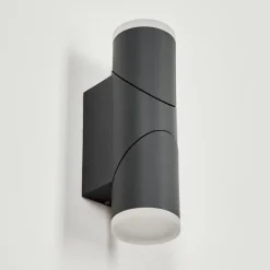 hofstein Applique murale d'extérieur Hoods LED Anthracite, Blanc, 1 lumière