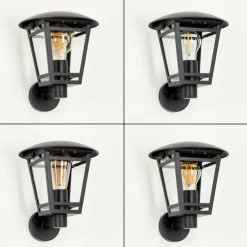 Luminaires Rustiques-hofstein Applique murale d'extérieur Ausipar Noir, 1 lumière