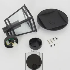 Luminaires Rustiques-hofstein Applique murale d'extérieur Ausipar Noir, 1 lumière