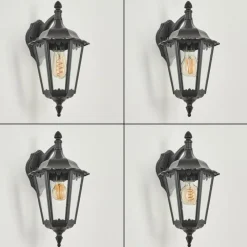 Luminaires Rustiques-hofstein Applique murale d'extérieur Pamputa Noir, 1 lumière