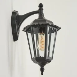 Luminaires Rustiques-hofstein Applique murale d'extérieur Pamputa Noir, 1 lumière