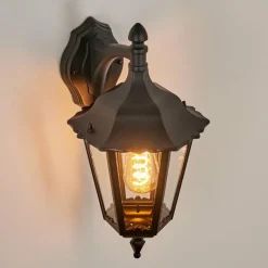 Luminaires Rustiques-hofstein Applique murale d'extérieur Pamputa Noir, 1 lumière