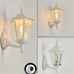 Luminaires Rustiques-hofstein Applique murale d'extérieur Pamputa Blanc, 1 lumière