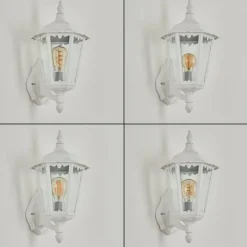 Luminaires Rustiques-hofstein Applique murale d'extérieur Pamputa Blanc, 1 lumière