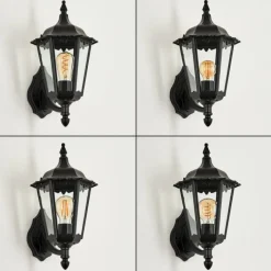 Luminaires Rustiques-hofstein Applique murale d'extérieur Pamputa Noir, 1 lumière