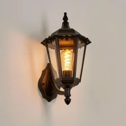 Luminaires Rustiques-hofstein Applique murale d'extérieur Pamputa Noir, 1 lumière