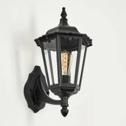 Luminaires Rustiques-hofstein Applique murale d'extérieur Pamputa Noir, 1 lumière