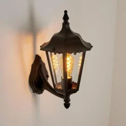 Luminaires Rustiques-hofstein Applique murale d'extérieur Pamputa Noir, 1 lumière