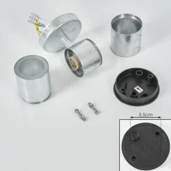 hofstein Applique murale d'extérieur Bessiebelle Zingué, Blanc, 2 lumières