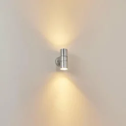 hofstein Applique murale d'extérieur Bessiebelle Zingué, Blanc, 2 lumières