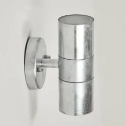 hofstein Applique murale d'extérieur Bessiebelle Zingué, Blanc, 2 lumières