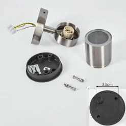 hofstein Applique murale d'extérieur Bessiebelle Acier inoxydable, Blanc, 1 lumière