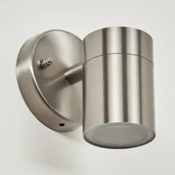 hofstein Applique murale d'extérieur Bessiebelle Acier inoxydable, Blanc, 1 lumière