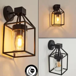 hofstein Applique murale d'extérieur Fiskenes Noir, 1 lumière