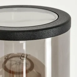 Suspension Verre Fumé-hofstein Applique murale d'extérieur Caragua Noir, 2 lumières, Détecteur de mouvement