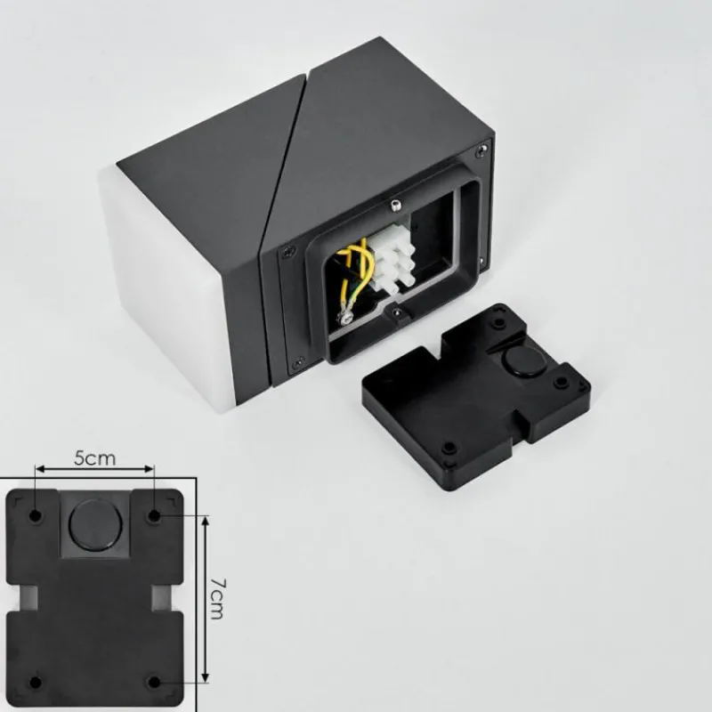 hofstein Applique murale d'extérieur Toogong LED Anthracite, 1 lumière, Détecteur de mouvement