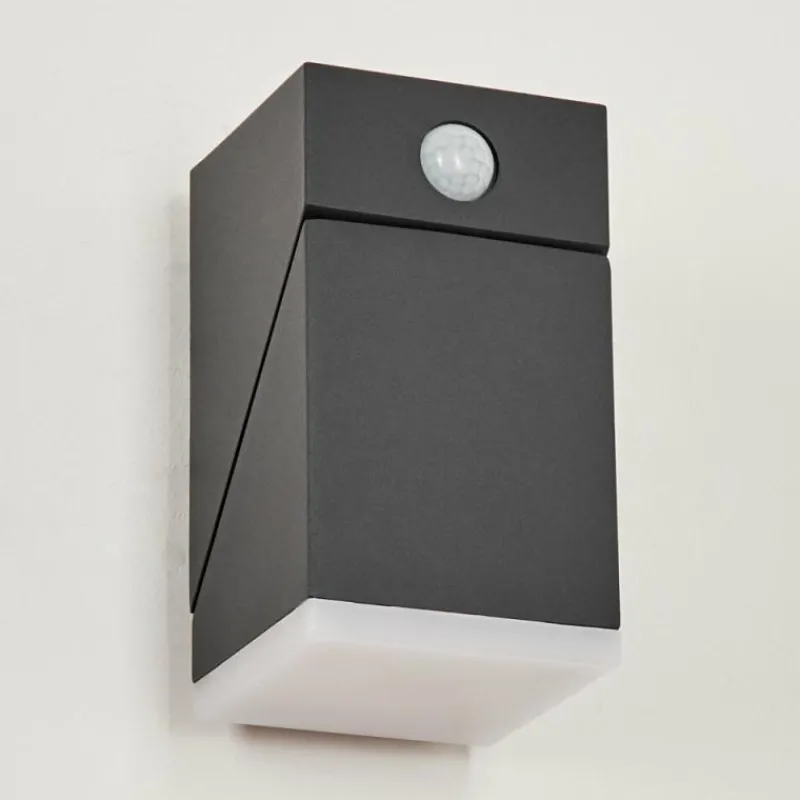 hofstein Applique murale d'extérieur Toogong LED Anthracite, 1 lumière, Détecteur de mouvement